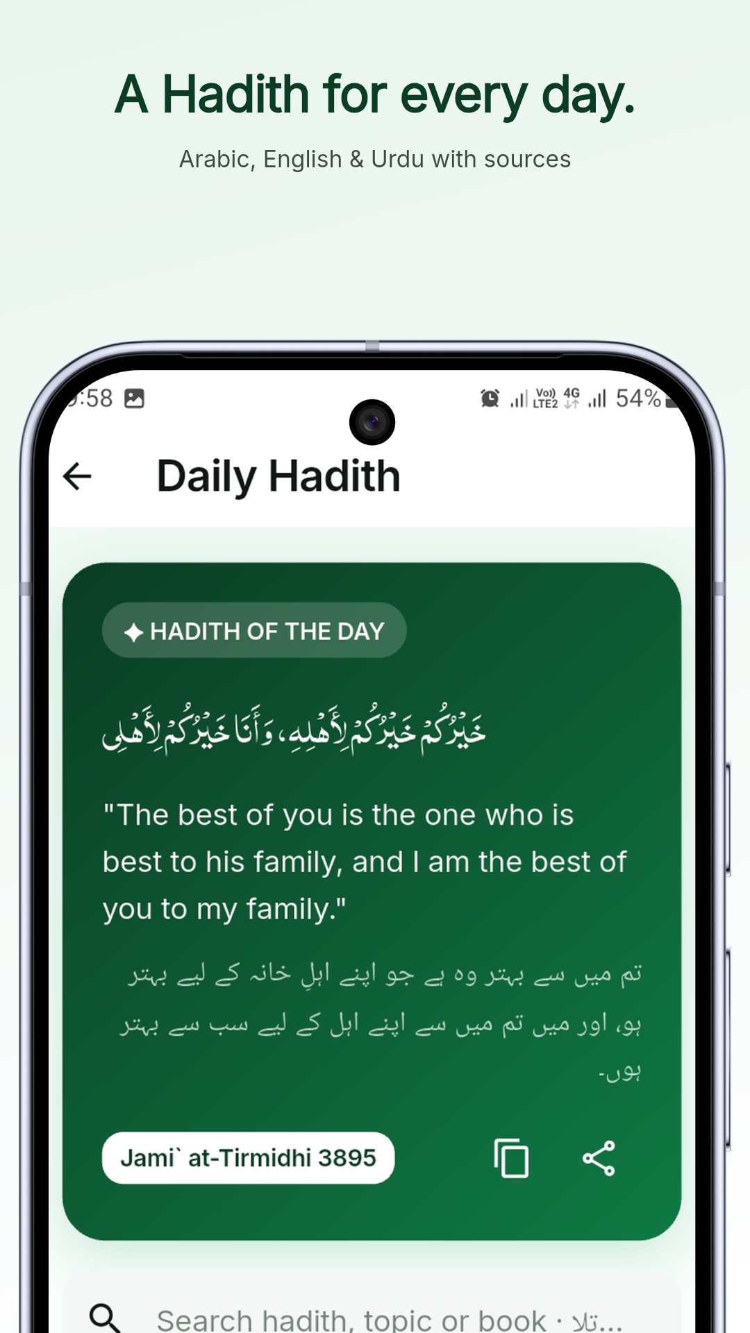 Daily hadith