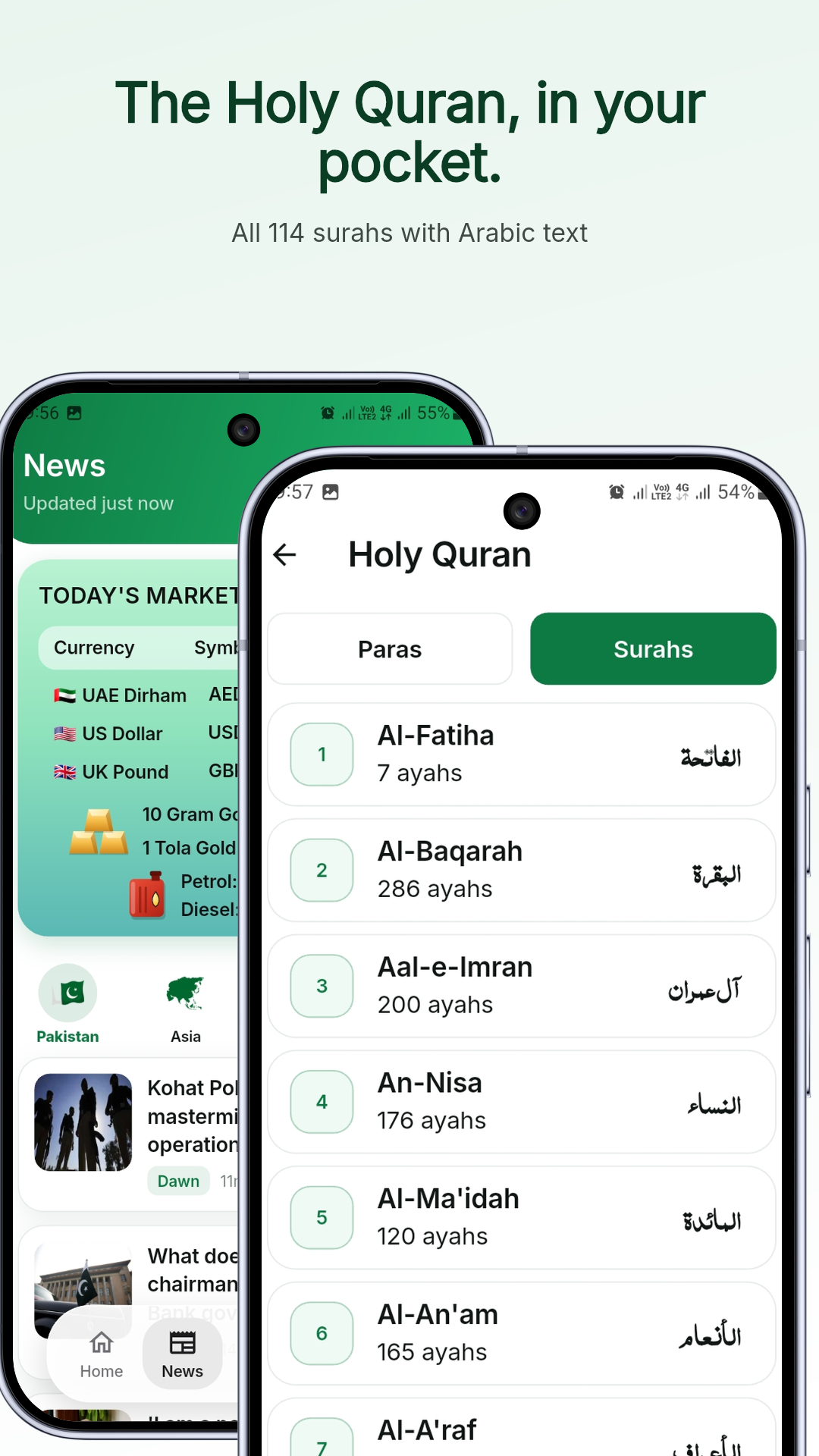 Holy Quran screen